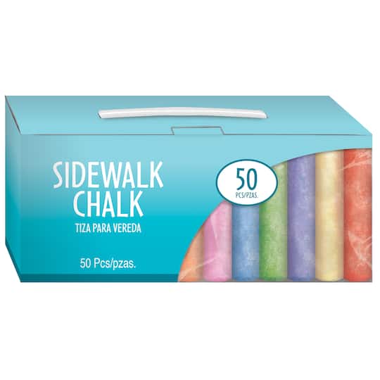 Mixed 50 Piece Sidewalk Chalk Box